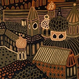 Vintage Marimekko Textile / Fabric “Kumiseva” by Katsuji Wakisaka, Finland, 1971